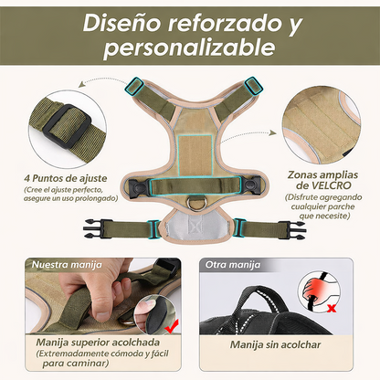 Arnés antitirones reflectante para perros