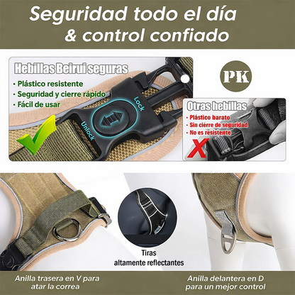 Arnés antitirones reflectante para perros